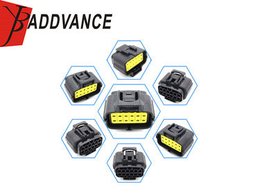 Black AMP Econoseal Connectors , 12 Pin Automotive Connector 174661-2