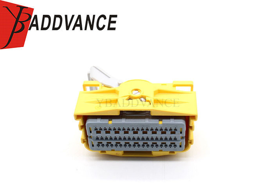 Yellow Color  54 Pin Female PBT GF20 Auto Wire-to-Board ECU Connector