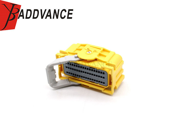 Yellow Color  54 Pin Female PBT GF20 Auto Wire-to-Board ECU Connector