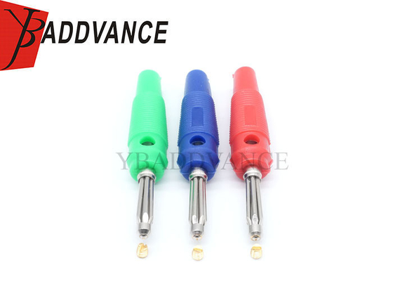 Electrical 32A Large Current Blue Red Green Color 4mm Banana Plug Connector Cupper Solderless