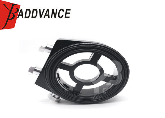 Universal oil filter sandwich plate adapter, installs between the engine block and oil filter. Features 2-3 dedicated 1/8" NPT threaded ports for installing oil pressure gauges, temperature sensors