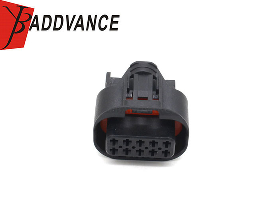 10 Pin Female Black PA66 GF35 Waterproof Automotive Connector Accept OEM