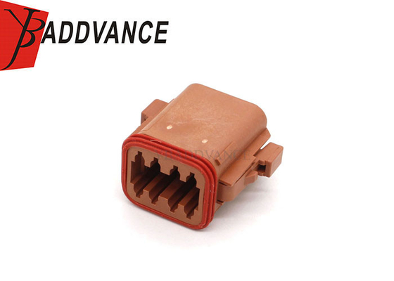 Deutsch Series DT06-8SD 8 Pin Female Sealed Keyed In D Brown Plug